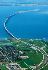 The Oresund Bridge & tunnel into Denmark