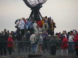  Lots of people at Nordkapp, midnight 21st June 2008.